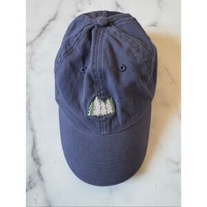 Happy Earth grey adult unisex embroidered pine tree baseball cap hat cotton navy